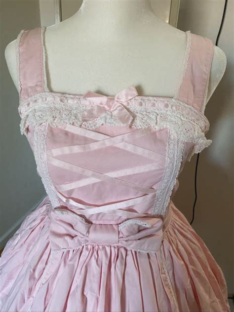 Angelic Pretty Jsk Pink Jumperskirt Lace Market Lolita Fashion Sales