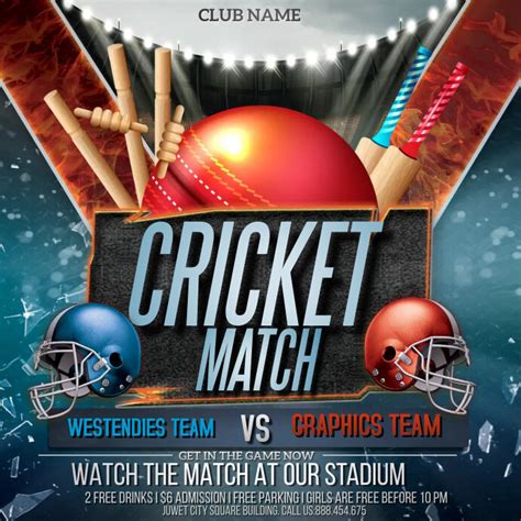 Cricket Games Match Template Postermywall