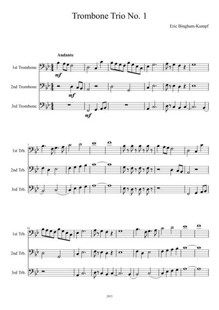 Trombone Trio No 1 Sheet Music Pdf Download