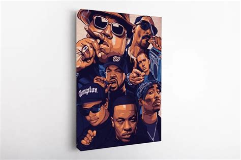 Legend Rappers Printable Poster Hip Hop Canvas Wall Art Etsy