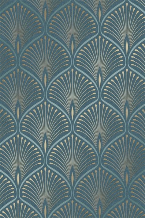 Cleo Geometric Wallpaper In Teal Geometric Wallpaper Teal Geometric Wallpaper Blue Art Deco