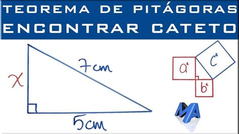 Teorema De Pitágoras Encontrar Un Cateto Teorema De Pitagoras