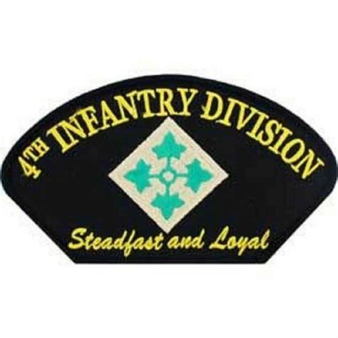 Us Army 4th Infantry Division Steadfast And Loyal Iron On Patch 3