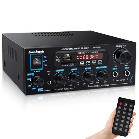Buy Sunbuck Home Audio Amplifier Stereo Receivers With Bluetooth W Channel Power