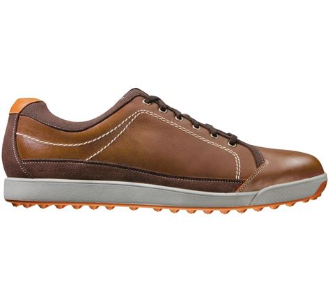 Footjoy Mens Contour Casual 54222 Leather Golf Shoes Brown 130m