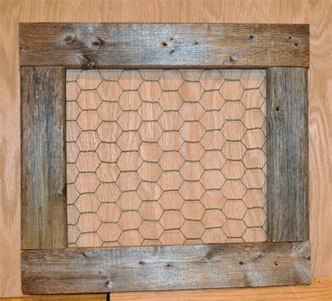 Reclaimed Wood And Chicken Wire Frame Message Board With Etsy