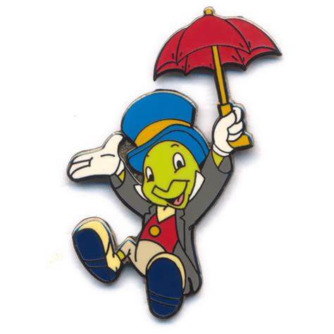 Jiminy Cricket Using His Umbrella Like A Parachute Pinocchio Pin And Pop