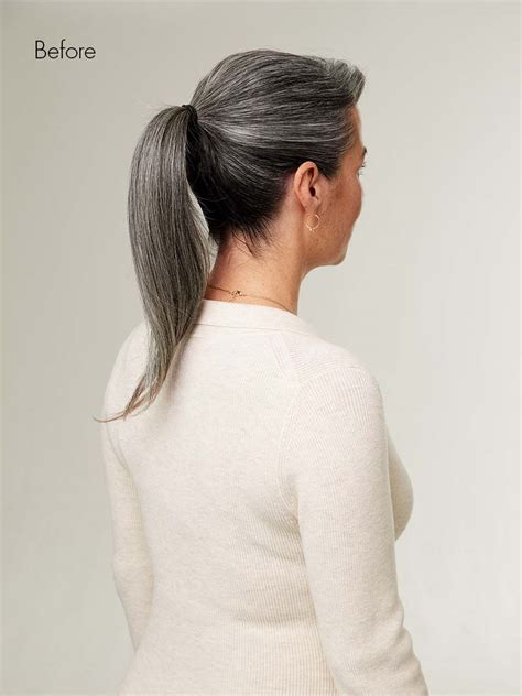 Ponytail Extension Dark Gray Luxy Hair