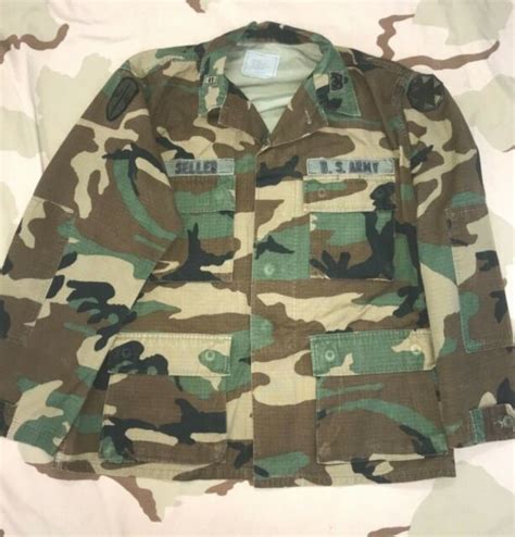Us Army Camo Bdu Shirt Named Jacket Vintage Warrant Officer Vietnam