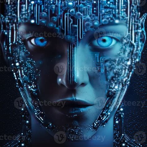 Artificial Intelligence Virtual Woman Characters Portrait For Concept Design Retro Future 3d