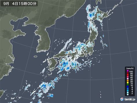 過去の雨雲レーダー(2020年09月04日) - 日本気象協会 tenki.jp