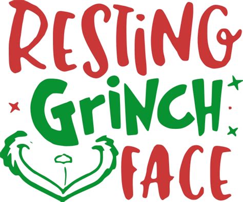 Layered Resting Grinch Face Svg Grinch Svg Scrapbooking Paper Party