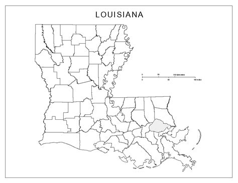 Blank Map Of Louisiana