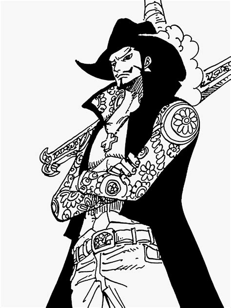 Juracule Mihawk 4 Coloring Page Anime Coloring Pages