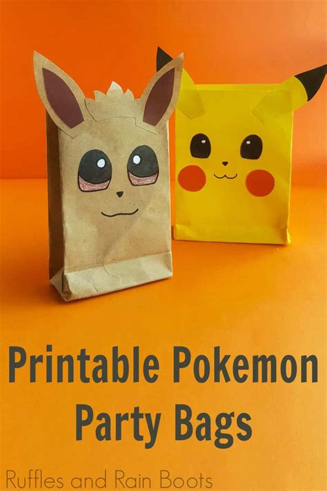 Pokemon Party Bags Pokemon Bag Make A Pokemon Pokemon Birthday Party Pokemon Ts Pikachu