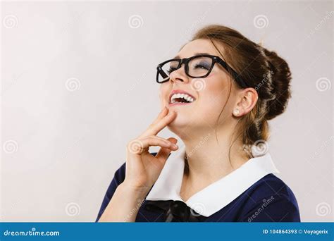 Happy Positive Business Woman Accountant Stock Image Image Of