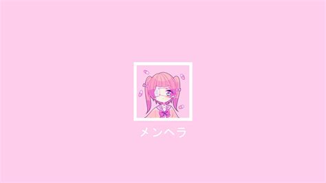 Menhera Chan Simple Background Yami Kawaii Pink Color