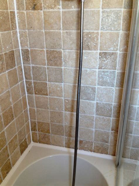 Deep corners, grout lines and metal objects such as. Removing Mould from Travertine Bathroom Tiles - Stone ...