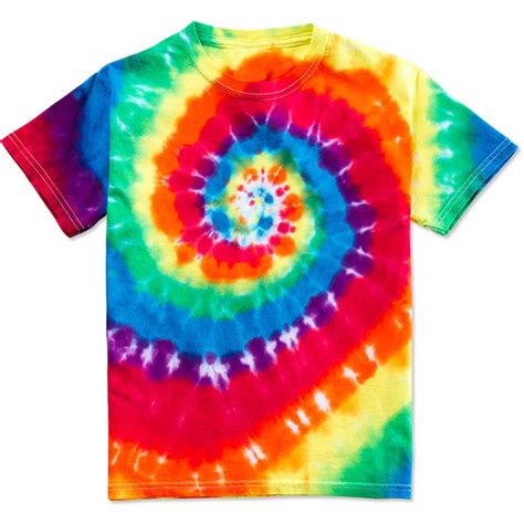 Custom Dyenomite Youth 100 Cotton Rainbow Tie Dye T Shirt