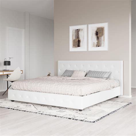 Buy Dhp Dakota Upholstered Platform Bed With Diamond Button Tufted