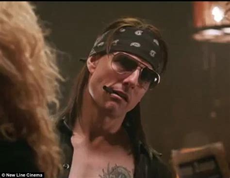 Rock Of Ages Trailer Tom Cruises Sleazy Rock Star Character Signs Fans Chest Daily Mail Online