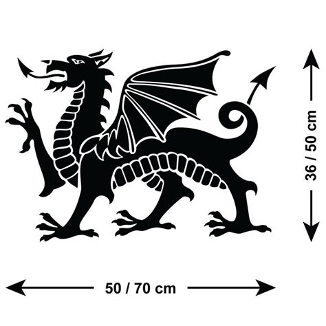 Welsh Dragon Wall Sticker Self Adhesive Decal Y Ddraig Etsy Uk