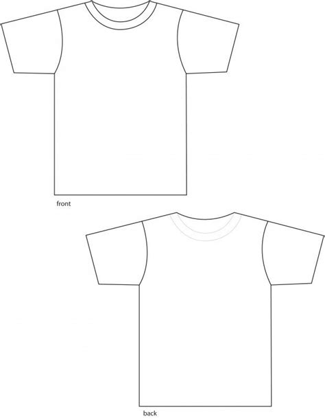 Blank T Shirt Outline Template Awesome Free Outline Of A T Shirt