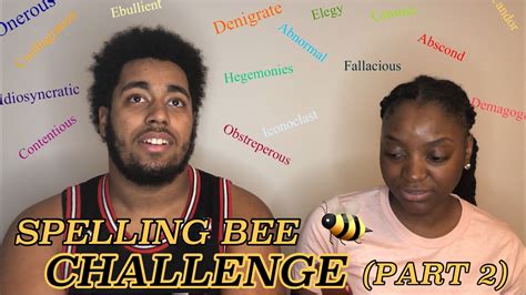Spelling Bee Challenge Part Youtube