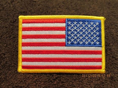 16 3 12 American Flag Right Or Left Arm Patch Uss Newport News
