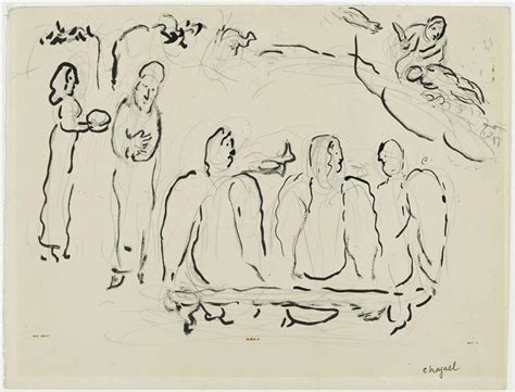 Reproductions D art De Musée Abraham et trois anges 1964 de Marc