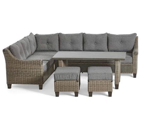 Broyhill Patio 5 Piece Cushioned Sectional All Weather Wicker Set Big