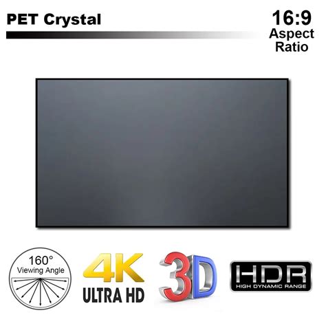 80 120 Inch Home Theater Ust Alr Pet Crystal Ambient Light Rejecting