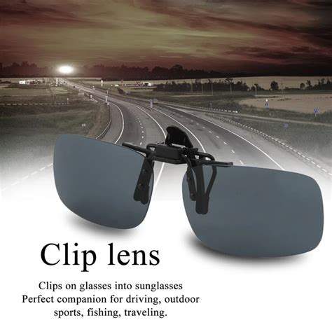 women and men unisex driving night vision clip on flip up lens sunglasses cool eyewear clip on