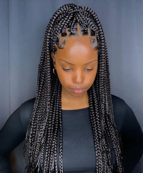 Voiceofhair ®️ On Instagram “these Knotless Braids Are Perfection😍 Be Girls Hairstyles
