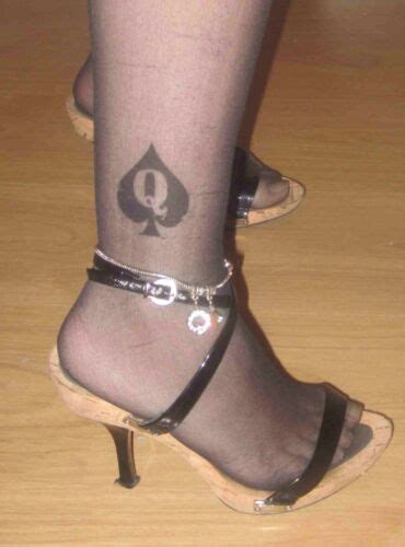 tatouage temporaire sexy queen of spades nouveauté fétiche bbc hotwife qos cocu ebay