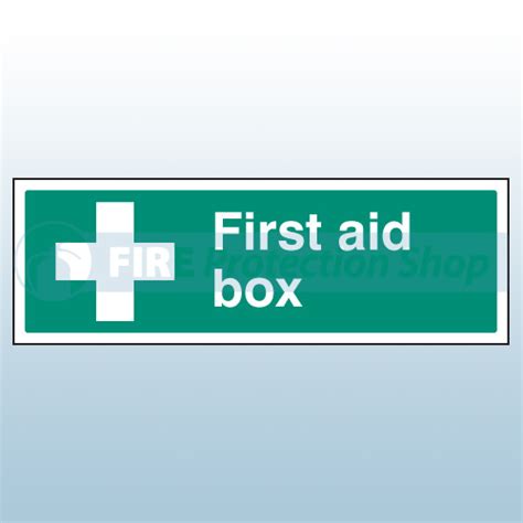 600mm X 200mm Self Adhesive First Aid Box Sign