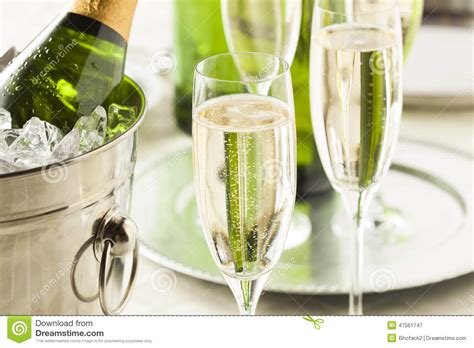 Alcoholic Bubbly Champagne For New Years Stock Image Image Of Liquid
