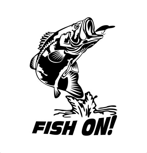 Bass Fish On Fishing Decal North 49 Decals