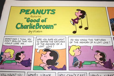 Lucy And Schroeder Lost Love Peanuts Comic Strip Retro Etsy