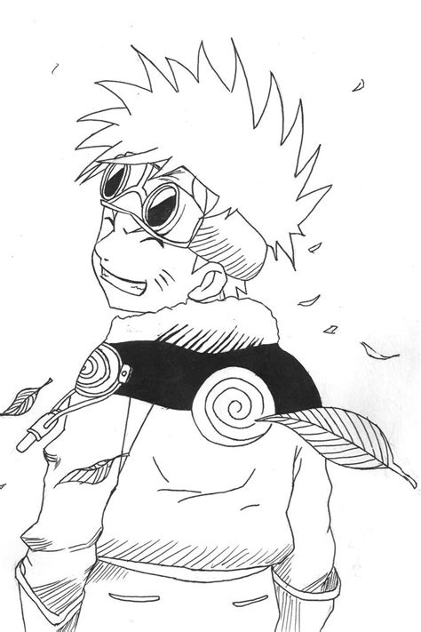 Gambar Lembar Mewarnai Sketsa Gambar Ilustrasi Naruto Uzumaki Komik