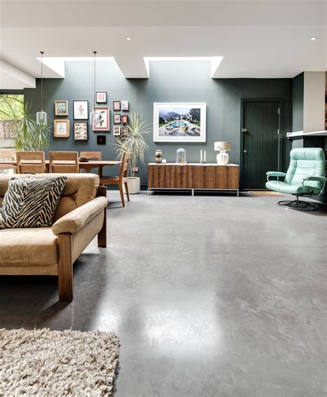 Concrete Floor Interior House Flooring Ideas