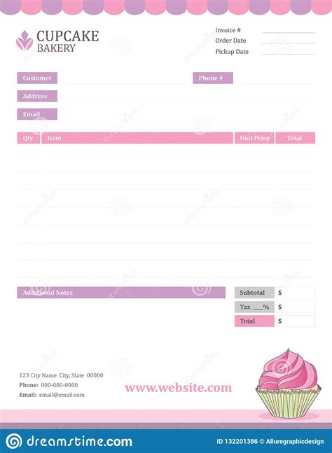 Free Bakery Invoice Template