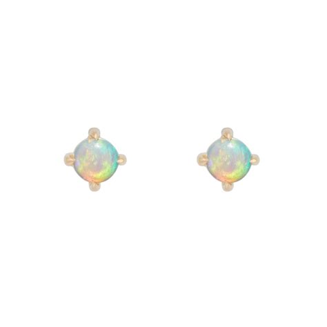 Catbird Jewelry Slumberous Light Opal Stud Single