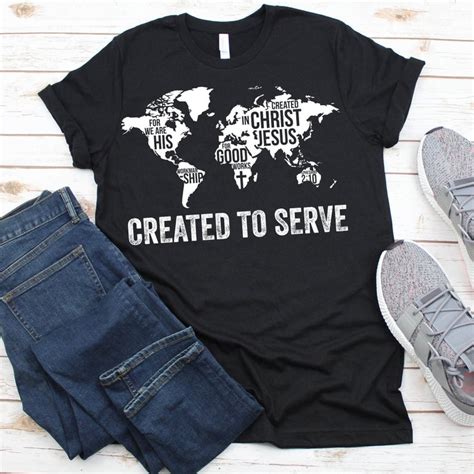 Christian T Shirt Created To Serve Missionary T Etsy In 2020