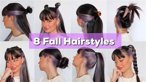 8 Easy Fall Hairstyles Youtube