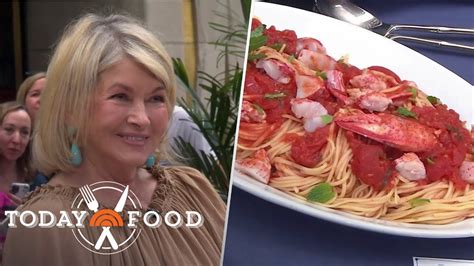 Martha Stewart Shares Her Recipe For Spicy Lobster Linguine Youtube