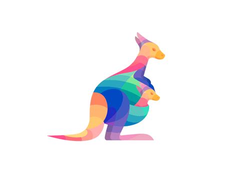 Kangaroo Hopping Cartoon Gif