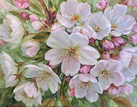 Original Acrylic Flower Paintings On Canvas And Paper By Artist Debbie