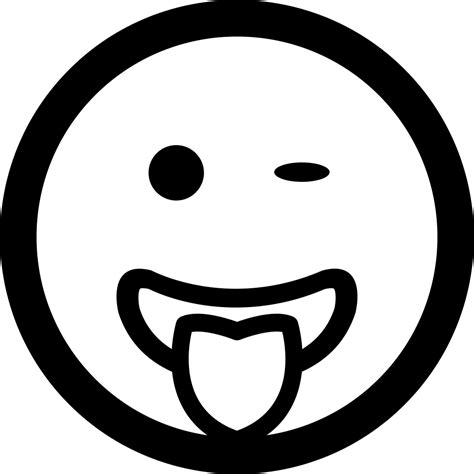 Winking Emoticon Smiling Face With Tongue Out Of The Free Transparent