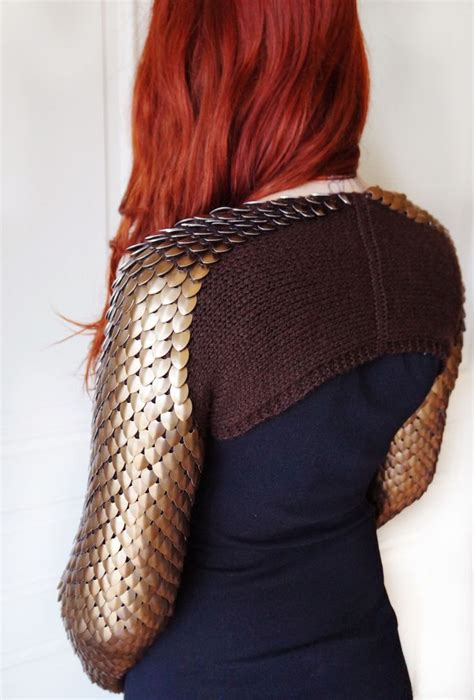 Anodized Aluminum Dragon Scale Shrug Scale Mail Armor By